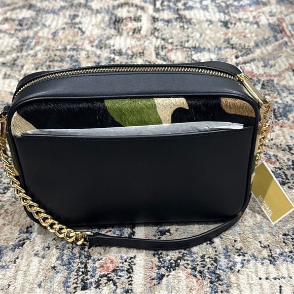 Michael Kors Jet Set Medium Camera Smokey Olive Multi Color Crossbody Bag - Picture 7 of 14